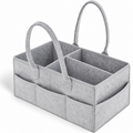 Portable Grey Diaper Caddy & Nursery Organiser