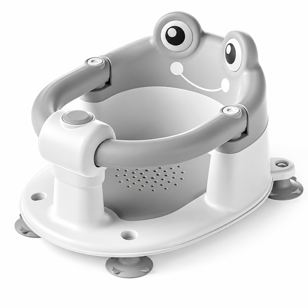Frog Design Baby Bath Seat with Opening Arms