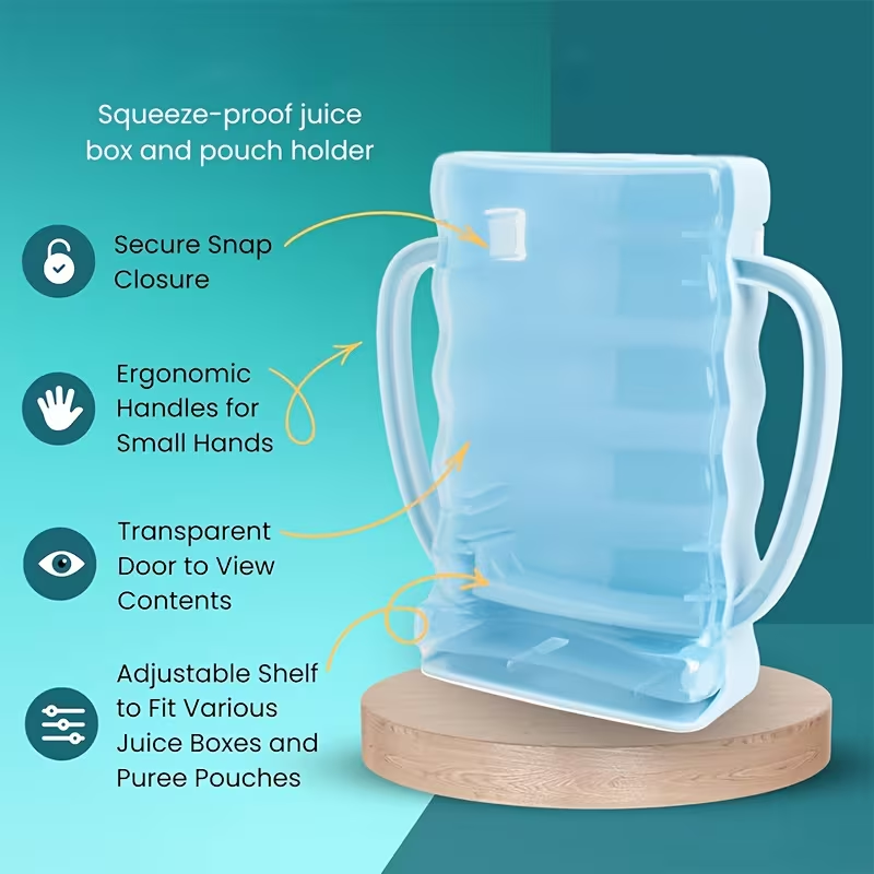 Squeeze-Proof Juice Box & Puree Pouch Holder (1 Piece)