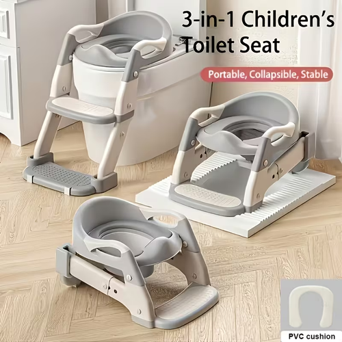 3-in-1 Folding Potty Trainer with Adjustable Height